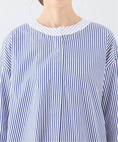 【ESLOW/エスロー】クルーネックロングシャツワンピース
