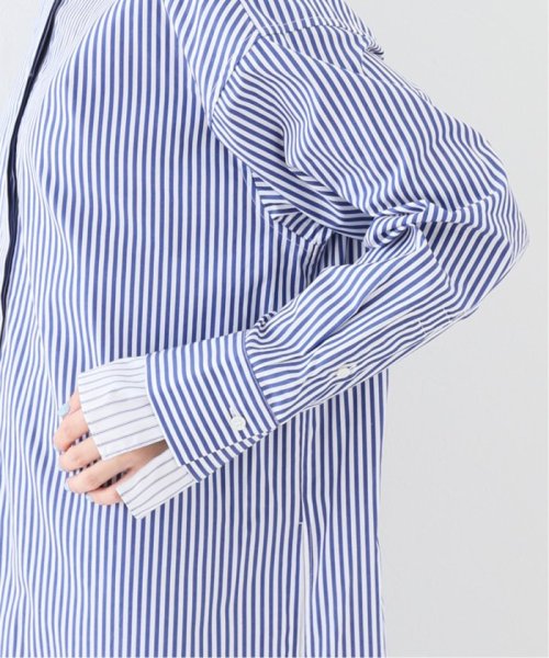 【ESLOW/エスロー】クルーネックロングシャツワンピース