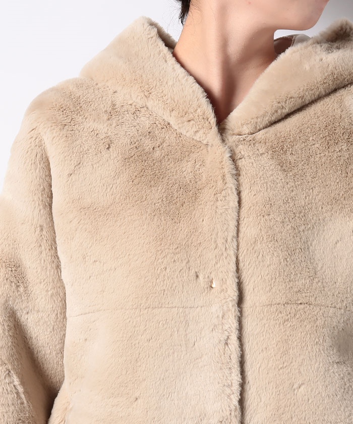 セール 50%OFF】リバーシブルムートンショートフーディー(504248617