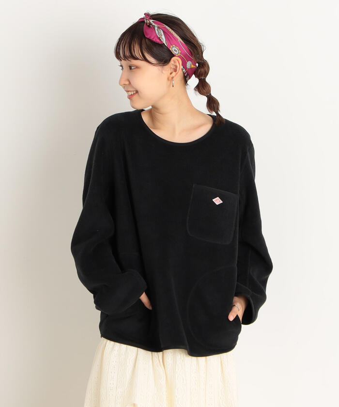 DANTON◆フリースプルオーバー/36/ポリエステル/GRY/JD-8994 楽天市場】ダントン レディース DANTON ポケット付き クルー