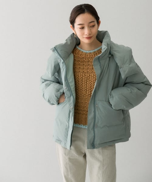 KBF グリーンダウンサイドスリットフーディージャケット セール 40%OFF】グリーンダウンサイドスリットフーディー