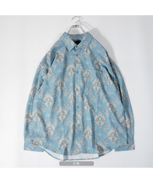 セール16 Off 長袖シャツ メンズ 柄シャツ レディース シャツ 長袖 グラフィック ルーズ 長袖シャツ ビッグシルエット 総柄 トップス 大きめ ゆったり 派手 柄 シャツ ワンフォークロージング 1111clothing D Fashion