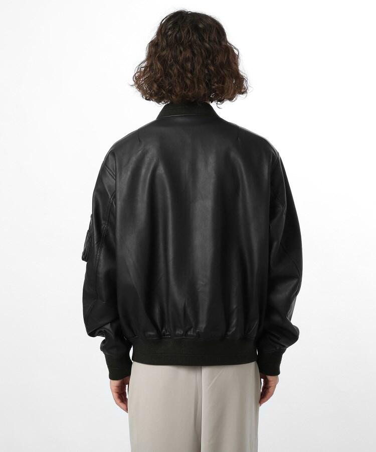 セール アウター FAUX LEATHER MA-1/フェイクレザーMA-1 ZOZOTOWN 【送料無料/即納】 felim FAKE MA-1 LEATHER ライダースジャケット