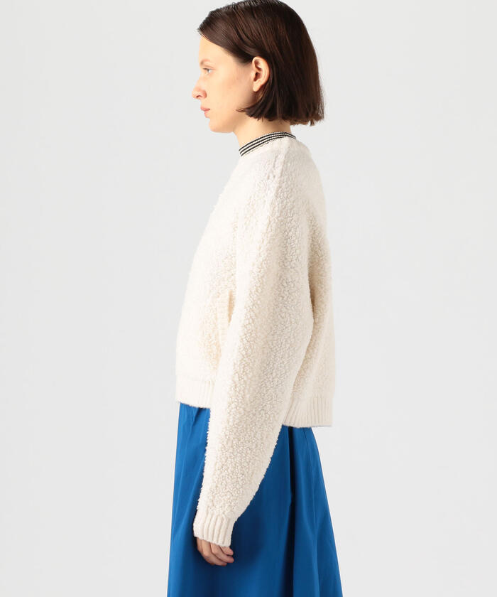 MACPHEE - 新品 同様 MACPHEE ウール ナイロン ボア ジップアップ カーディガン セール】 ウールナイロンボア ジップアップカーディガン