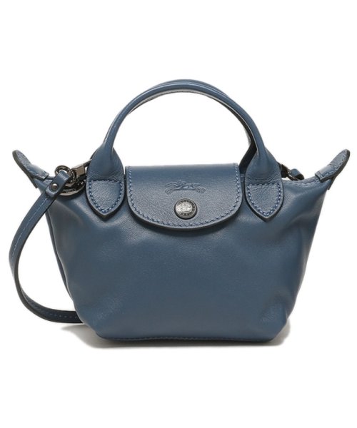 ロンシャン ハンドバッグ ショルダーバッグ プリアージュ キュイール Sサイズ ブルー レディース LONGCHAMP 10147 757 729