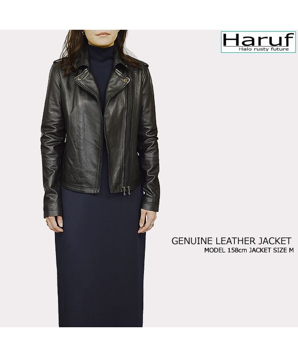 ハルフ Haruf レザージャケット ダブルライダースジャケット 革