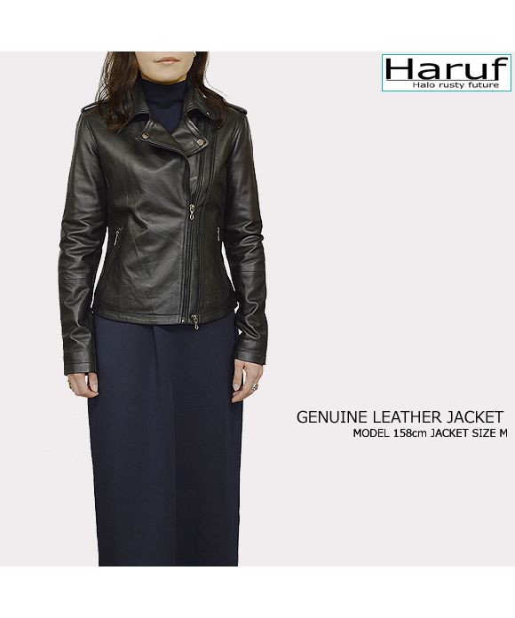ハルフ Haruf レザージャケット ダブルライダースジャケット 革 ハルフ Haruf レザージャケット ダブルライダースジャケット 革