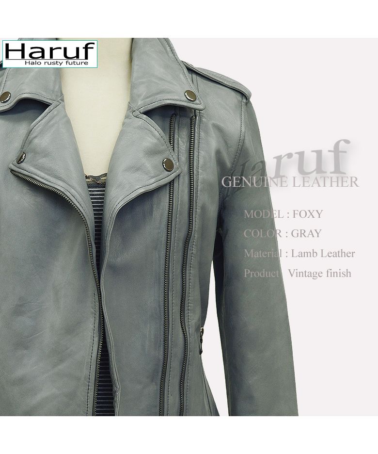 ハルフ Haruf レザージャケット ダブルライダースジャケット 革 ハルフ Haruf レザージャケット ダブルライダースジャケット 革