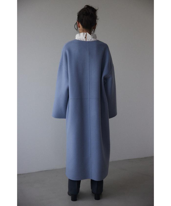 no collar rever coat(504338012) | ブラックバイマウジー(BLACK no collar rever coat(504338012) | ブラックバイマウジー(BLACK