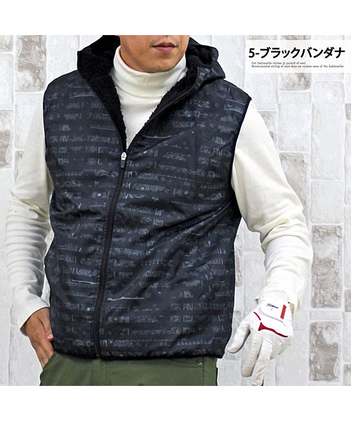 ゴルフベスト メンズ ゴルフウェア 裏ボア 暖かジャケット ブルゾン(504338451) | トップイズム(TopIsm) - d fashion