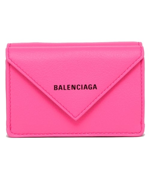 バレンシアガ 三つ折り財布 ペーパー ピンク レディース Balenciaga Dlrgn 5608 バレンシアガ Balenciaga D Fashion
