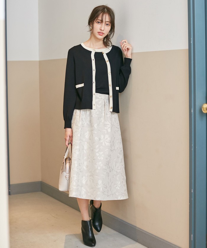 セール】【美人百花コラボ】バイカラーツイン ニット(504345853 セール】【美人百花コラボ】バイカラーツイン ニット(504345853
