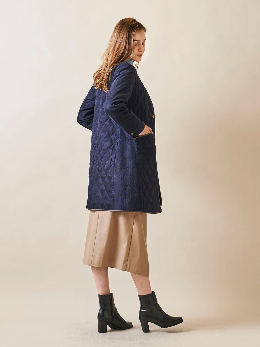 最終値下げ　viaggio blu ベージュキルティングコート　美品 最終値下げviaggio blu ベージュキルティングコート美品