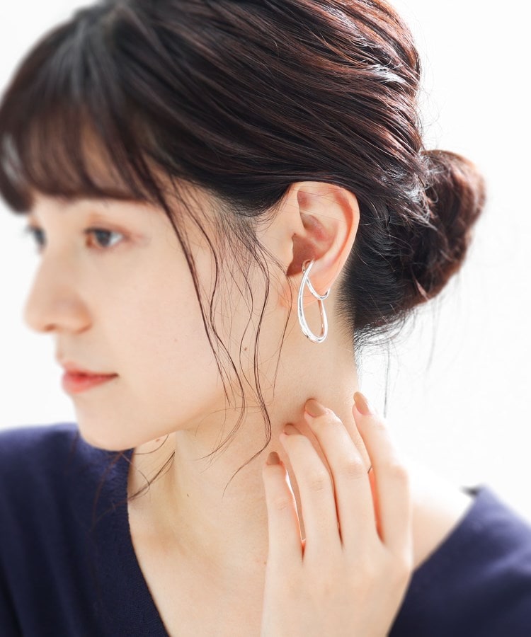 WEB限定】リングイヤカフ ダブルフィンガーウェーブ(シルバー