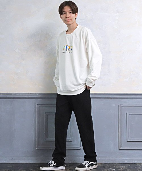 セール15 Off イラスト刺繍スウェットビッグトレーナー トレーナー メンズ スウェット 刺繍 ロゴ イラスト クルーネック ビッグシルエット ラグスタイル Luxstyle D Fashion セール15 Off イラスト刺繍スウェットビッグトレーナー トレーナー メンズ スウェット 刺繍 ロゴ イラスト クルーネック ビッグシルエット ラグスタイル Luxstyle D Fashion