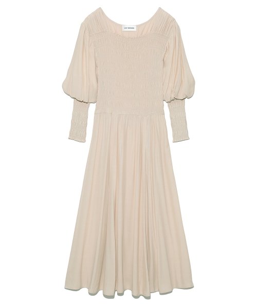 セール ローウエストギャザーワンピース リリー ブラウン Lily Brown D Fashion