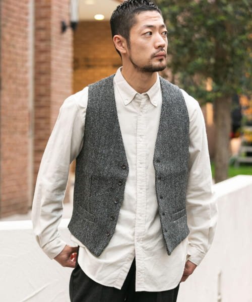 セール ハリスツイードベスト Urban Research Rosso Men Urban Research Rosso D Fashion