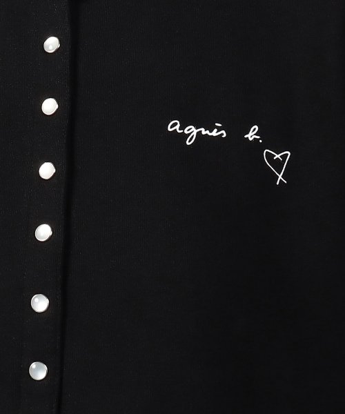 Web限定 Sdf0 Cardigan ロゴカーディガンプレッション アニエスベー ファム Agnes B Femme D Fashion