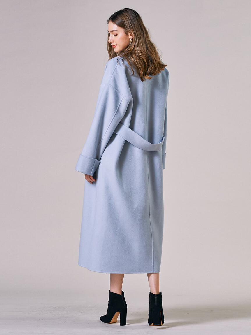 PARIS♥Chic..リバーシブル∽大人の濃めの青のelegance.・ SALON by Chico限定】配色シースルータイトロングドレス（ドレス
