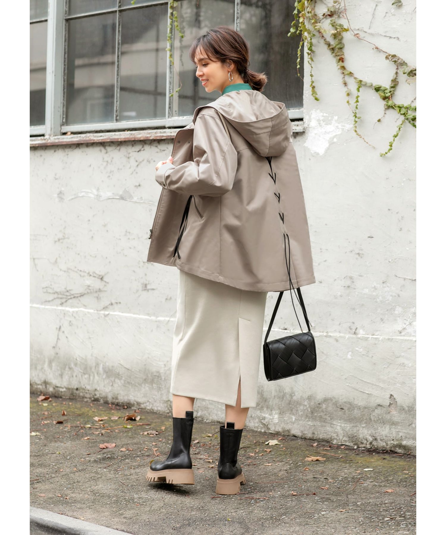 スタイルデリ STYLE DELI 厚地ポンチ76cm丈ペンシルスカート スタイルデリ STYLE DELI 厚地ポンチ76cm丈ペンシルスカート