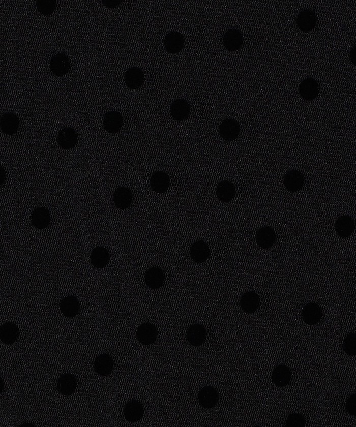 little black:ドットチュールロングワンピース◇(504355363