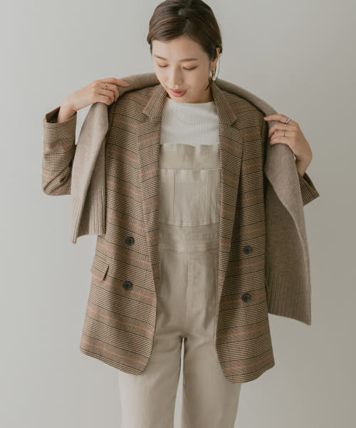 セール 20%OFF】F by ROSSO チェックダブルテーラードジャケット セール 20%OFF】F by ROSSO チェックダブルテーラードジャケット