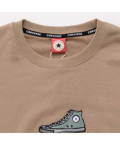 Converse サガラシューズ刺繍クルーネック長袖裏毛トレーナー コンバース メンズ サガラ 靴 オールスターシューズ Cavaria キャバリア 秋 冬 エスビーセレクト Sb Select D Fashion