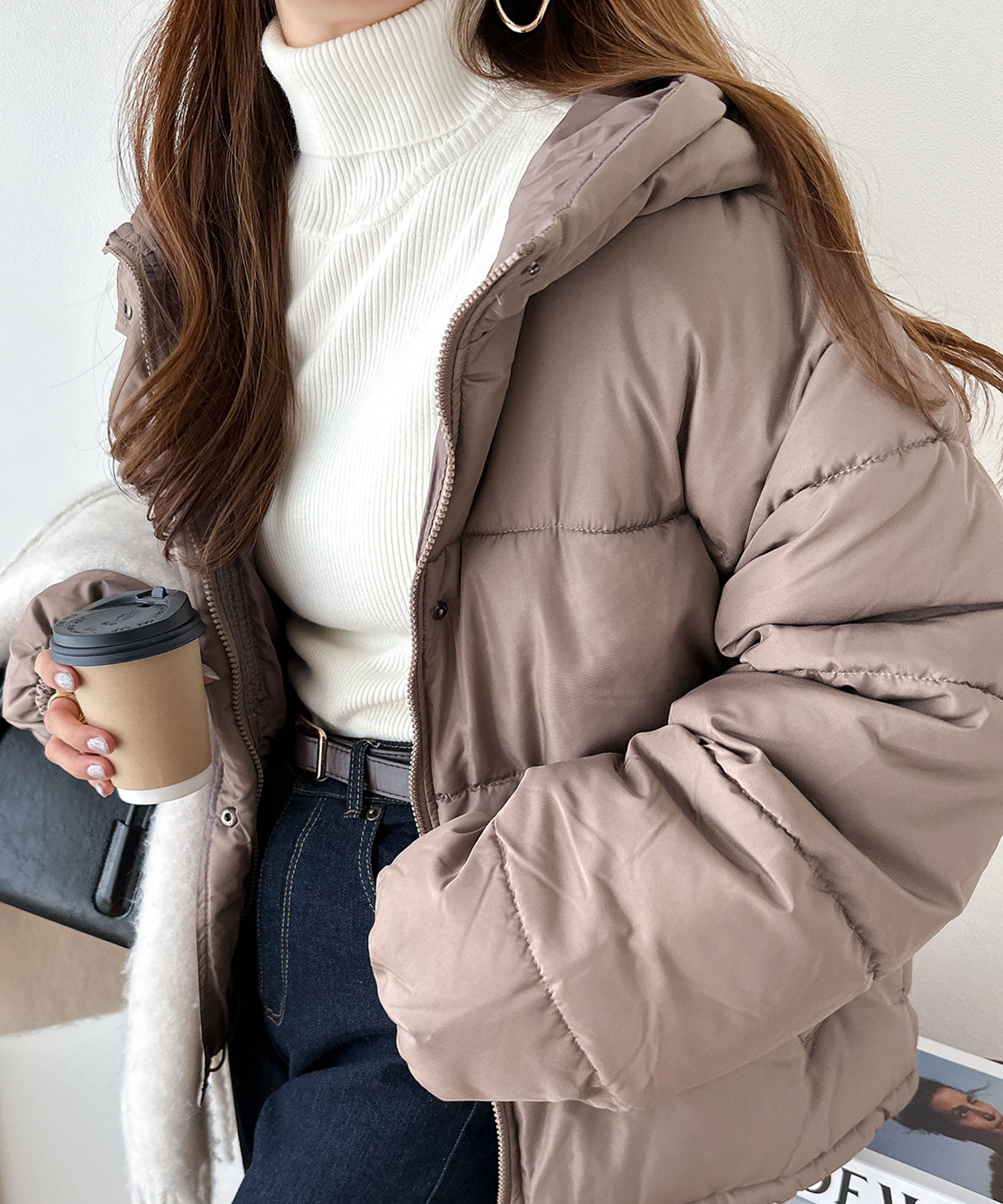 美品アンテプリマ軽量フード付きダウンジャケット グレージュ サイズ38 保存袋付 楽天市場】ダウンコート レディース ロング アウター きれいめ
