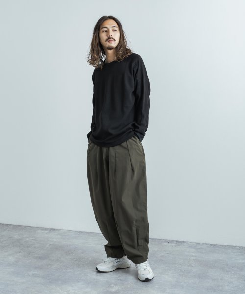カットソー サーマルニット ハニカム 長袖Tシャツ メンズ レディース 日本製 カジュアル ボンバーヒート 爆暖 トレーナー スウェット 国産 スプリットスリー