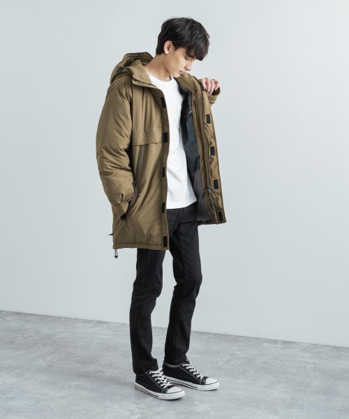 中綿ジャケット マウンテンパーカー メンズ レディース マンパ アウター ブルゾン ビッグシルエット オーバーサイズ ルーズ ゆったり 大きい 撥水 防寒 暖か ロッキーモンロー Rocky Monroe D Fashion