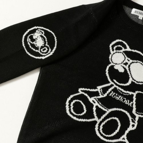 セール6 Off Rumsoda 7gダブルジャガードフロントベアクルーネック長袖ニット メンズ 長袖 セーター 無地 クマ ベア ブランド クルーネック シンプル 秋 冬 カ エスビーセレクト Sb Select D Fashion
