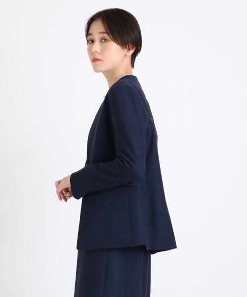 クーポン】【セール60%OFF】【ウール100%/日本製】ノーカラージャケット(504367625) | インディヴィ(INDIVI) - d  fashion