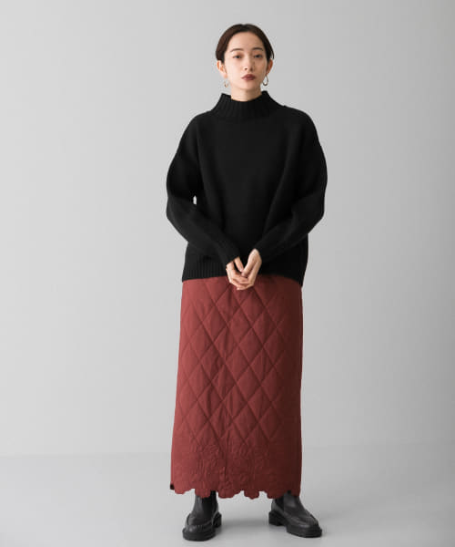 セール】『WEB/一部店舗限定カラー』スカラップキルトロングスカート