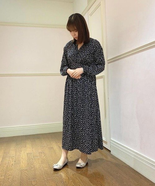 ターバンパールリボンバレエパンプス<ふわさら>