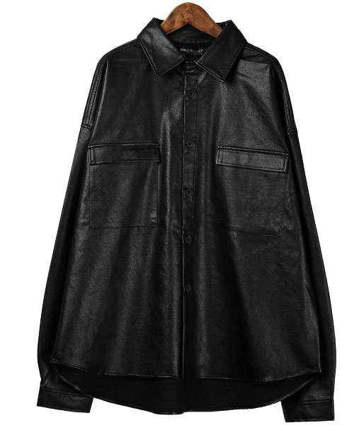 ラグスタイル LUXSTYLE フェイクレザーCPOシャツ/シャツ ラグスタイル LUXSTYLE フェイクレザーCPOシャツ/シャツ