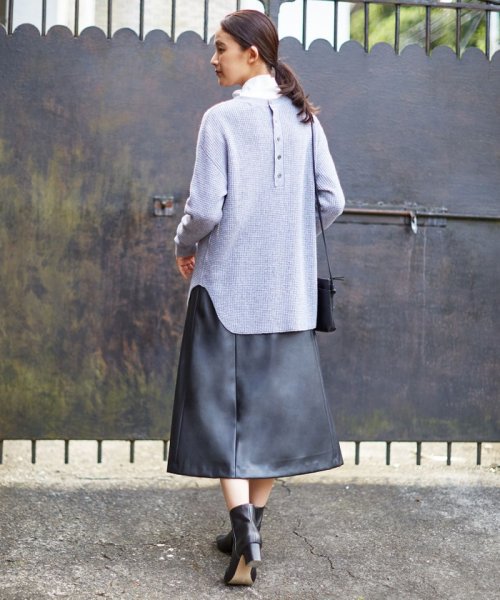 【WEB限定・洗える】BARTOLOZZI ポリエステルレザーII スカート