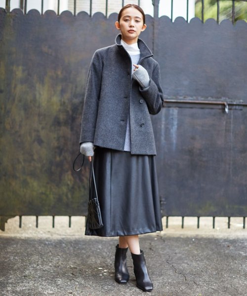 【WEB限定・洗える】BARTOLOZZI ポリエステルレザーII スカート