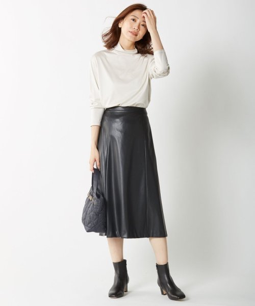【WEB限定・洗える】BARTOLOZZI ポリエステルレザーII スカート