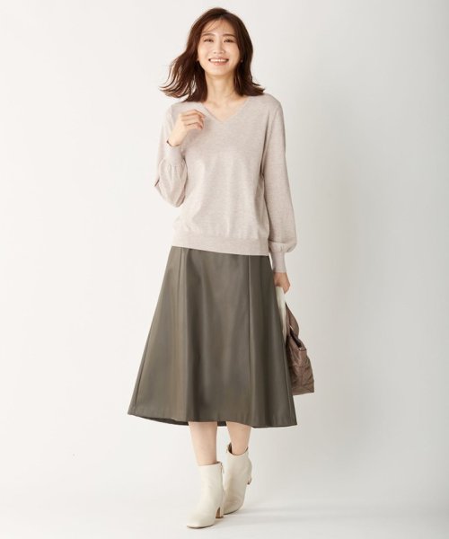 【WEB限定・洗える】BARTOLOZZI ポリエステルレザーII スカート