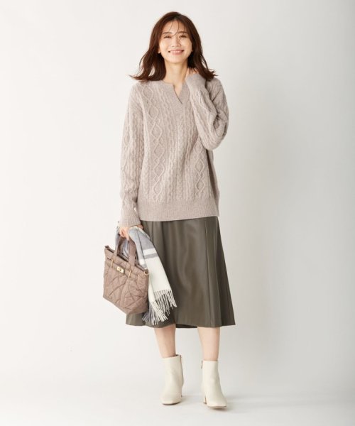 【WEB限定・洗える】BARTOLOZZI ポリエステルレザーII スカート