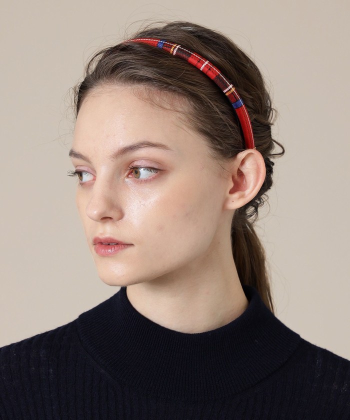 ALEXANDRE DE PARIS】タータンチェックカチューシャ