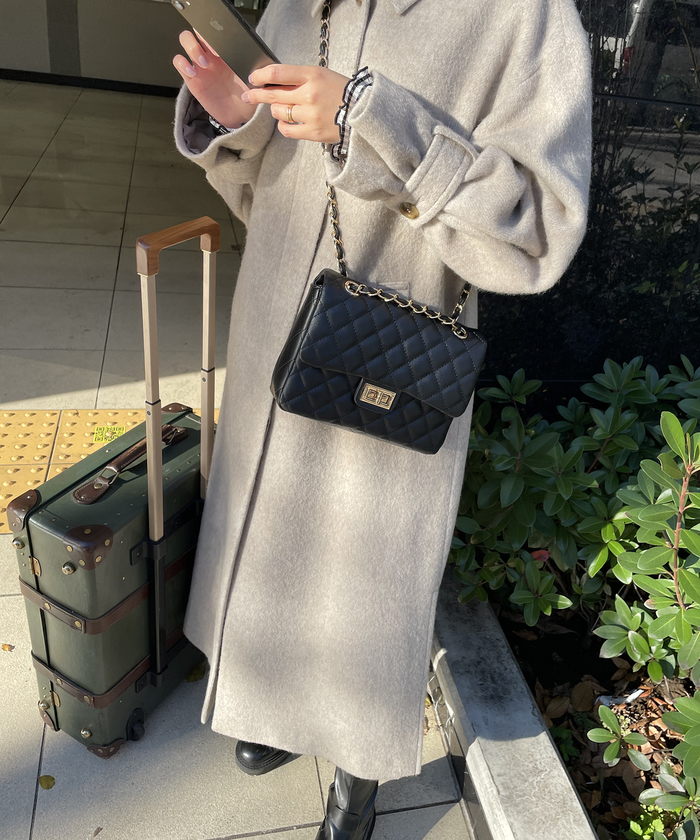 NEWYORKER｜千鳥&タフタ切り替え キルティングコート | Rakuten