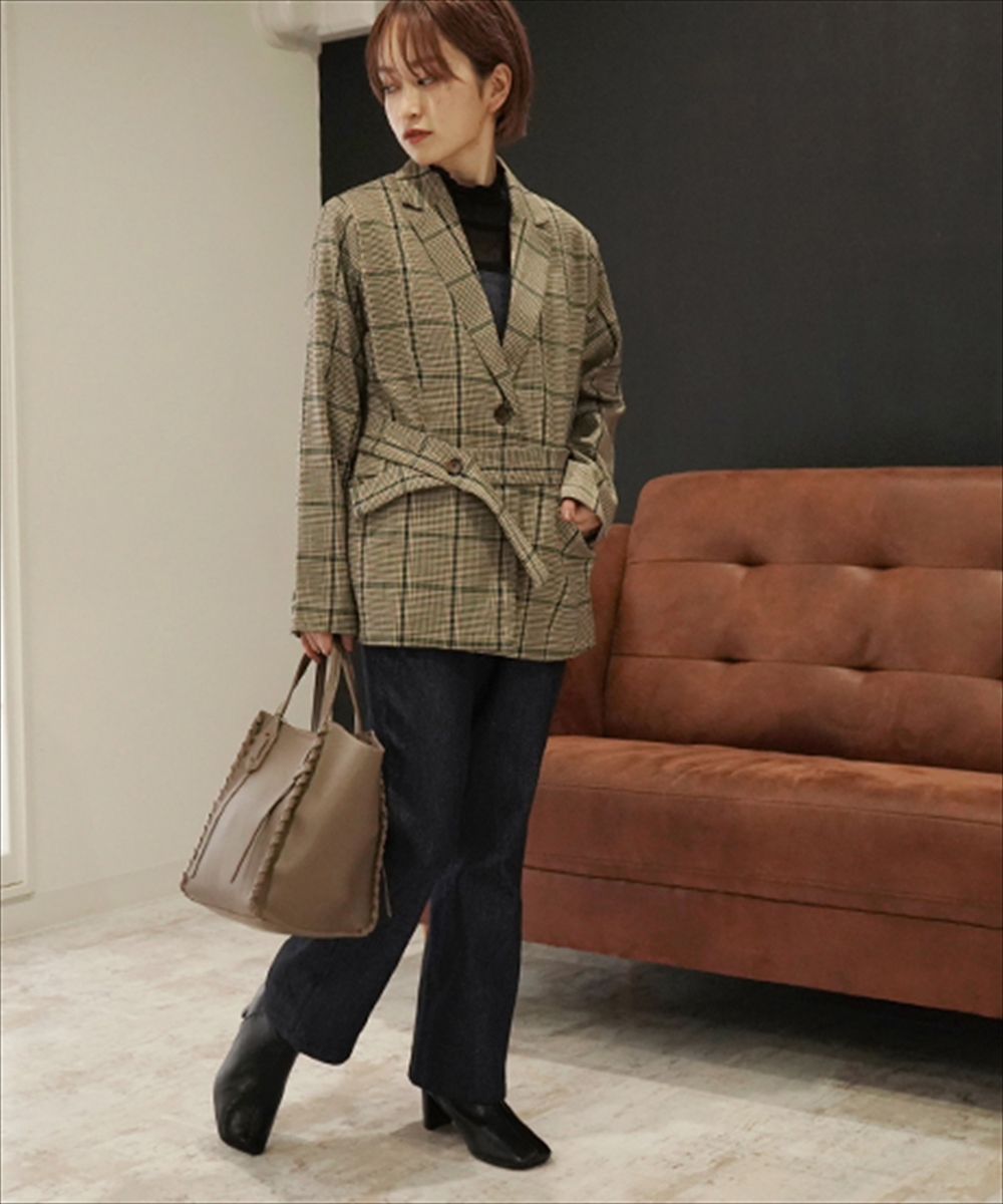 セール 30%OFF】【低身長向けサイズ】チェック柄テーラード セール 30%OFF】【低身長向けサイズ】チェック柄テーラード