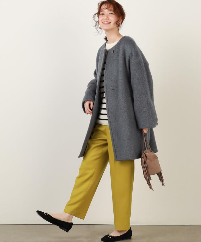 セール】◇【WEB限定カラーあり】モヘアシャギーノーカラー セール】◇【WEB限定カラーあり】モヘアシャギーノーカラー