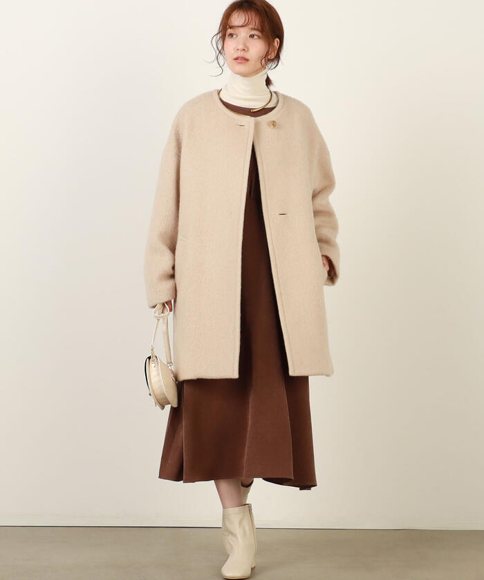セール】◇【WEB限定カラーあり】モヘアシャギーノーカラー セール】◇【WEB限定カラーあり】モヘアシャギーノーカラー
