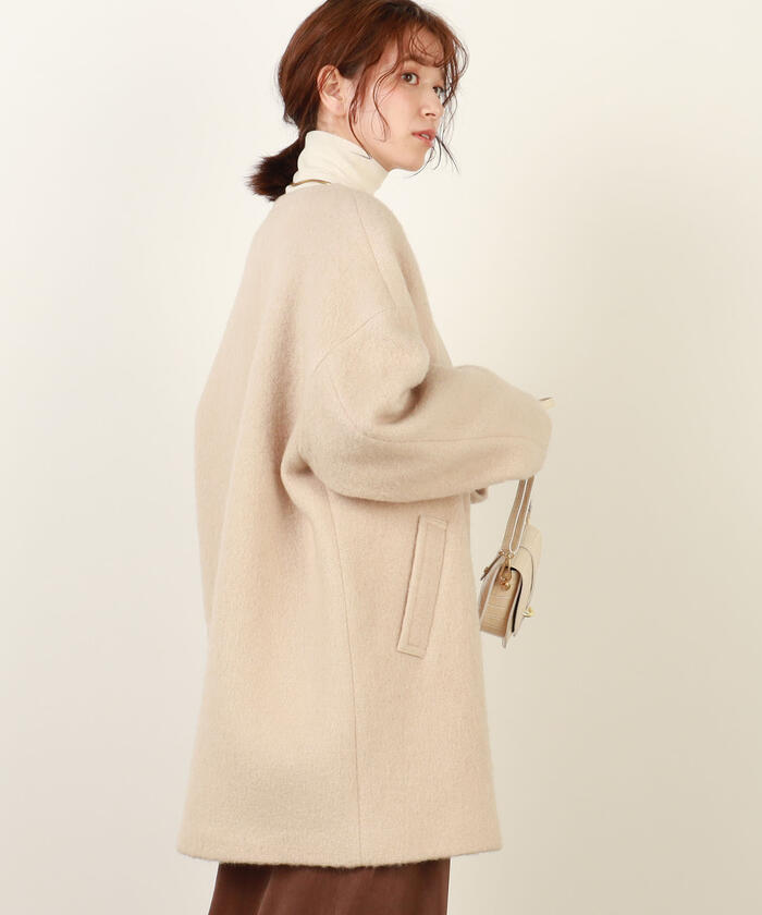 セール】◇【WEB限定カラーあり】モヘアシャギーノーカラー セール】◇【WEB限定カラーあり】モヘアシャギーノーカラー