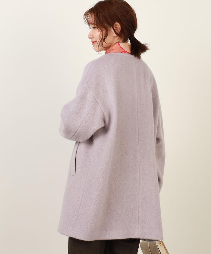 セール】◇【WEB限定カラーあり】モヘアシャギーノーカラー セール】◇【WEB限定カラーあり】モヘアシャギーノーカラー
