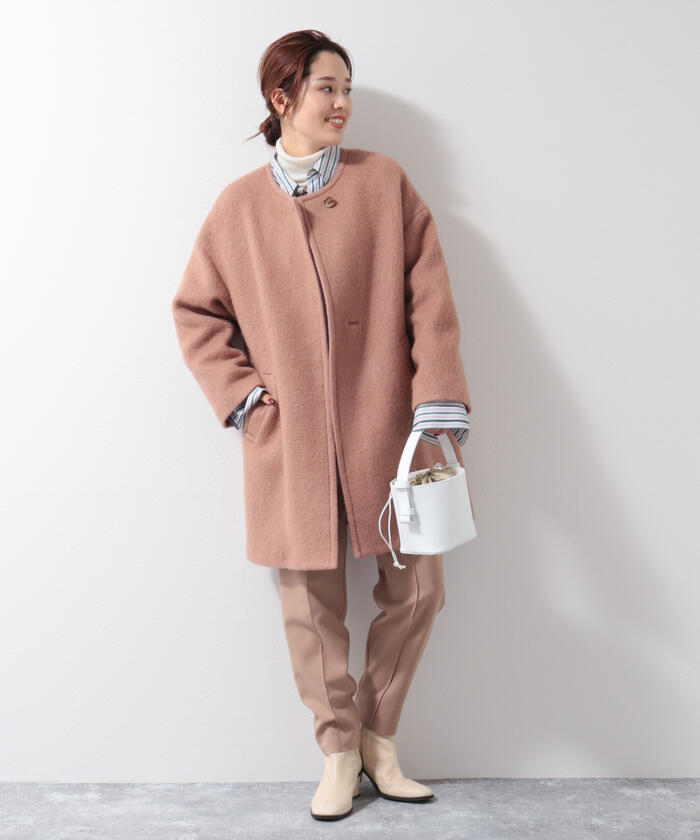 セール】◇【WEB限定カラーあり】モヘアシャギーノーカラー セール】◇【WEB限定カラーあり】モヘアシャギーノーカラー