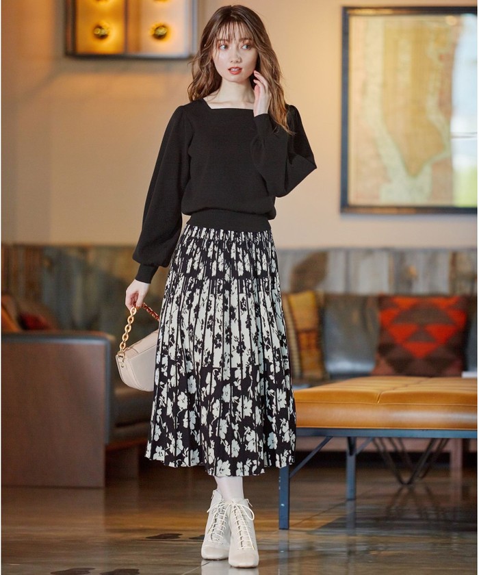 美品 ドゥロワー 現行 ラップスカート シルク100% 36 花柄 シフォン 美品 ドゥロワー 現行 ラップスカート シルク100% 36 花柄