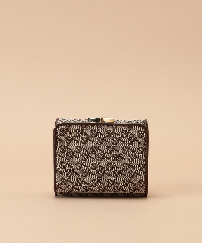 Amazon | [サマンサタバサ] NEO ST Jacquard 折財布 ブラウン